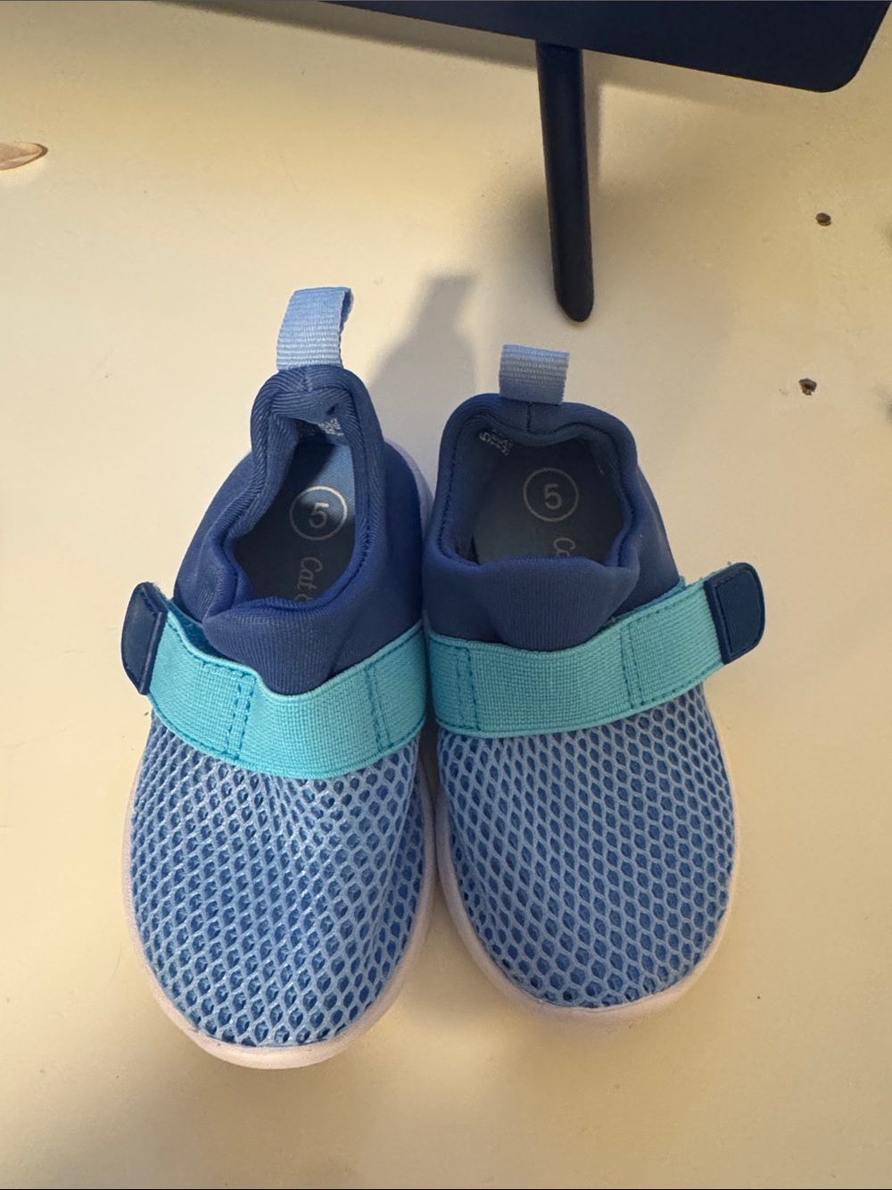 Cat & Jack Blue Mesh Slip-On Water Shoes with Teal Strap